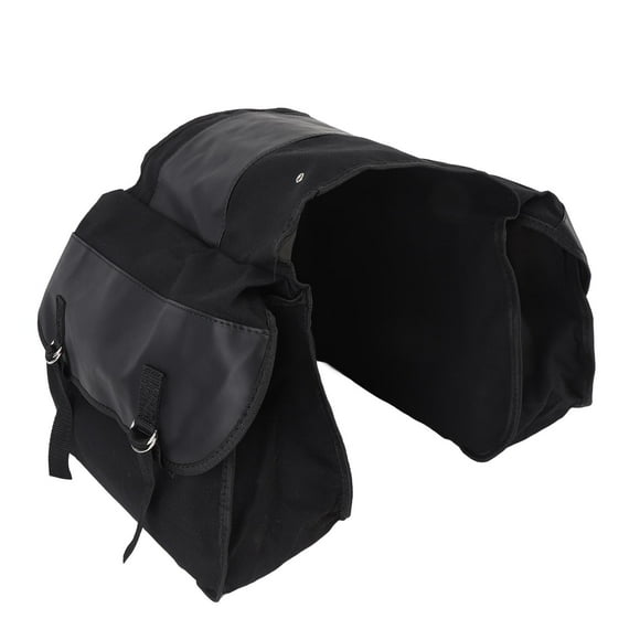 Motorcycle Saddlebags, Canvas Travel Motorcycle Side Tool Saddle Bags, Cycling Luggage Bag Waterproofing Throw Over Saddlebags Slant Pouch Panniers Box Quick Release Buckles