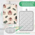 thumbnail image 6 of Yayeee Pot Holders Kitchen Heat Resistant with Pocket 7"x9.8" Cotton Oven Cooking Hot Pads, Beige Christmas Gift Pattern, 6 of 7