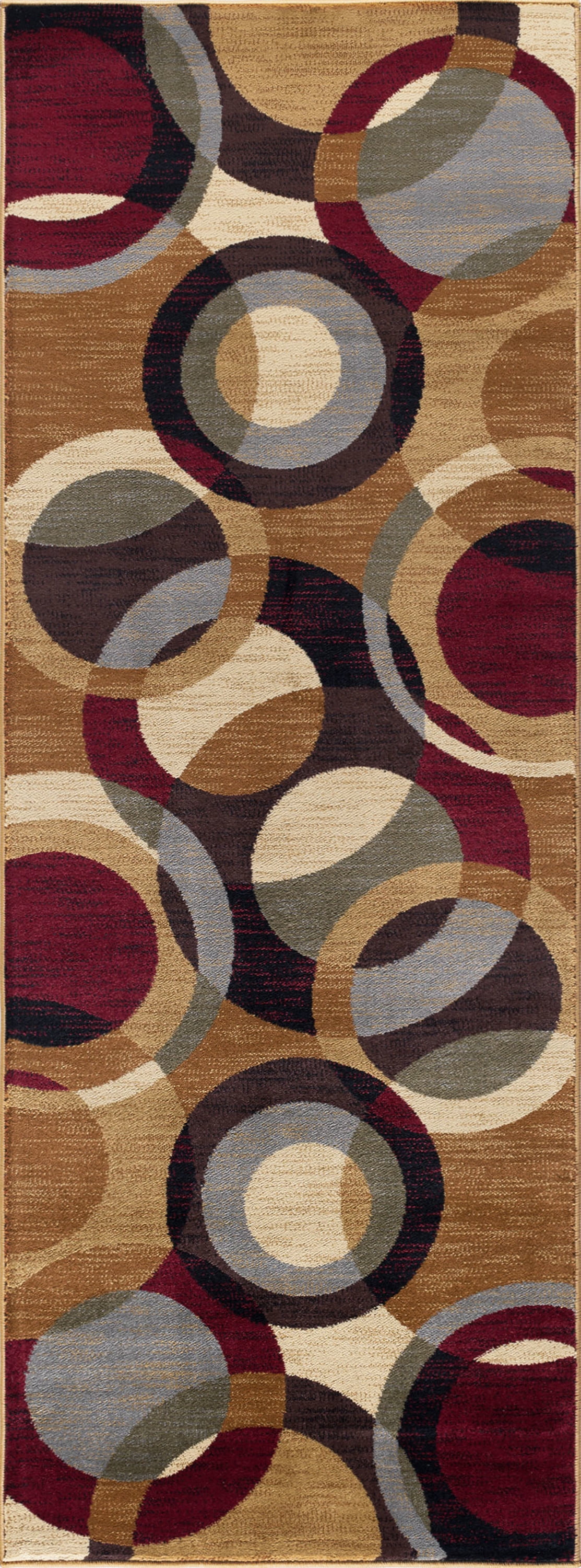 Festival Contemporary 2.7' x 7' Multi-Color Polypropylene Indoor Area Rug