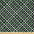 thumbnail image 2 of Ambesonne Checkered Fabric by the Yard Microfiber, Traditional Plaid, 1 Yard, Grey Pale Blue Pale Pink, 2 of 2