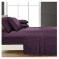 thumbnail image 3 of saney XL Stripe Sheet Set - Luxury Hotel 1800 Premier Bedding Sheets & Pillowcases - Ultra Soft Breathable & Cooling Bed Sheets - Wrinkle Resistant - 4 Piece Set - XL, Purple, 3 of 7