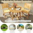 thumbnail image 3 of GVN Outdoor Eating Tables,Patio Table,31.5 Inches Patio Dining Table with Slatted Tabletop and X-shaped Frame, 3 of 8