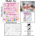 thumbnail image 3 of Birthday Gifts for Girls Pink Happy Birthday Girl Blanket Years Old Soft Cozy Flannel Fluffy Fuzzy Plush Fleece Throw Blanket Birthday Gift Ideas Decoration for Teen Daughters Nieces Granddaughters, 3 of 5