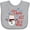 AC-Heather Grey, variant on Inktastic Christmas Let It Snow Cute Snow Man with Snowflakes Boys or Girls Baby Bib