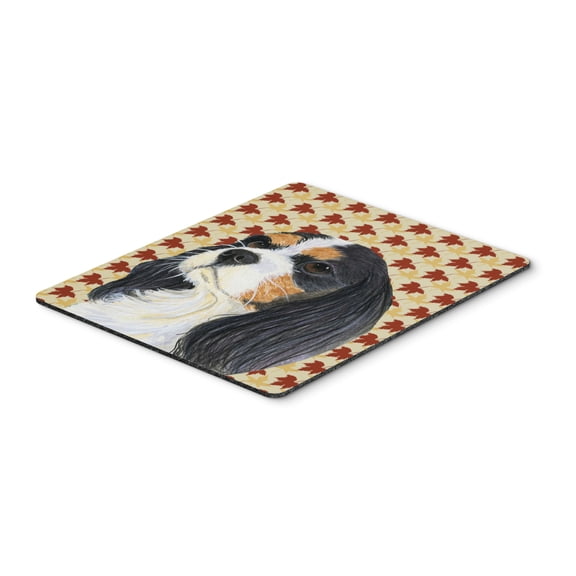 Carolines Treasures LH9099MP "Cavalier Spaniel Fall Leaves Portrait Mouse Pad Hot Pad or Trivet" Large multicolor