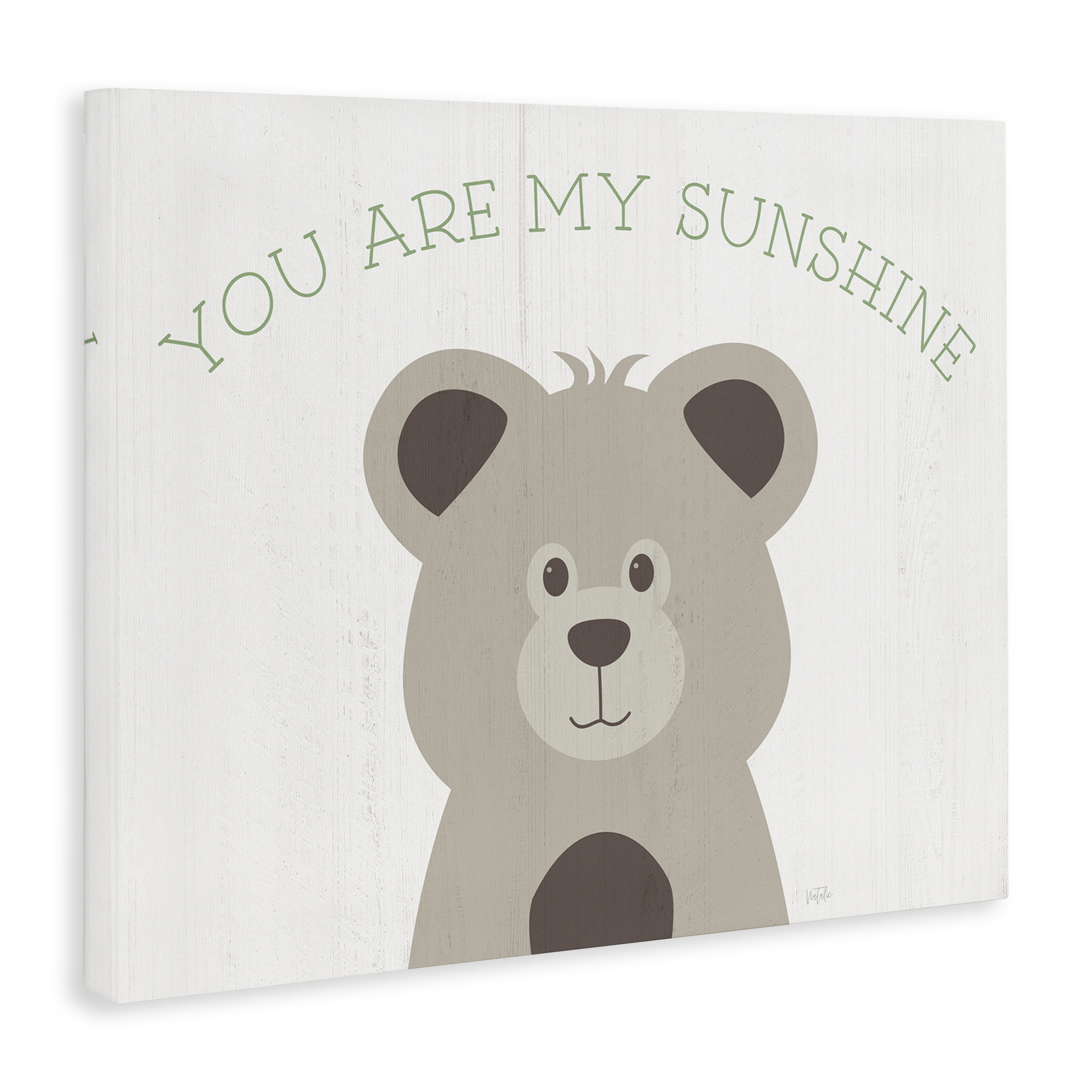 Stupell Industries My Sunshine Smiling Bear Animals Painting Wrapped Canvas Art Print Wall Art, 40 x 30