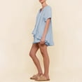 thumbnail image 2 of Ihph7 Short Pajama Set for Women Gingham Pajama Set Cute Pajama Sets for Women Babydoll Pajamas for Women Button Up Pajamas for Women Button Down Pajamas Women Blue XXL, 2 of 4