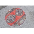 thumbnail image 2 of Vintage Rug, Small Rug, Turkish Rug, Round Rug, Home Decor Carpet, 37x40 inches Red Rug, Wool Entry Rugs, Office Rug, Little Rug, 10016, 2 of 10