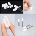 thumbnail image 4 of Uxcell 100pcs Round Rubber End Caps 4mm White Vinyl Cover Screw Thread Protectors, 4 of 6