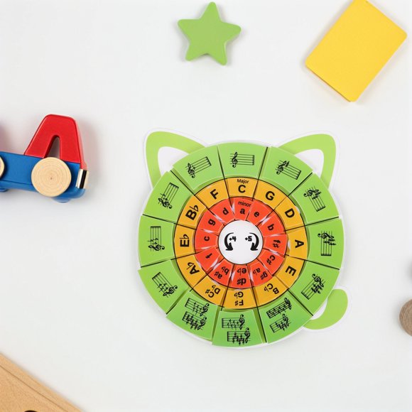 Minkissy 1 Set Piano Flash Cards Paper Green For School Rhythm Recognition Practice