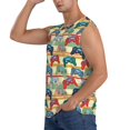thumbnail image 3 of Fotbe Men's Retro With Joysticks Print Men's Sleeveless Muscle Tank Tops Casual T-Shirts for Gym Workout Beach-X-Large, 3 of 8