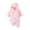Pink, variant on Gunia Toddler Boys Girls Hooded Pajamas Hooded Winter Romper Jumpsuit Flannel Snowsuit Bodysuit Onesie Clothes Set Coffee 0-3 Months