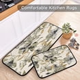 thumbnail image 5 of 2-Piece Kitchen Rugs Set Non-Slip Mats Carpet Floor for Kitchen, Bathroom (19.7"x27.6" & 19.7"x47.2") Lily Motifs Pattern, 5 of 7
