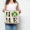 thumbnail image 2 of Rustic Home Pillow Covers 26x26 Inch Decorative Throw Pillow Cover, Eucalyptus Leaves Floral Beige Buffalo Plaid Sofa Pillowcases Accent Cushion Case Home Decor Bedroom Living Room, 2 of 6