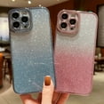 thumbnail image 5 of Compatible with iPhone 12 Pro, Camera Lens Protector Plating Luxury Glitter Bling Cover for Women Clear Soft TPU Shockproof Anti-Fall Protective Phone Case For iPhone 12 Pro, Navyblue, 5 of 11