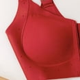 thumbnail image 4 of Zpanxa Wireless Bras for Women Front Zipper Push-up Seamless Breathable Adjustable Straps Everyday Bra Red 40BC, 4 of 5
