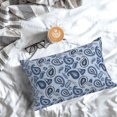 thumbnail image 3 of Salouo Blue Paisley Pattern Vintage Pattern Pillow Cases,1PC Pillow Covers with Envelope Closure Decorative Pillow Case for Bed Couch,Pillows Not Included-20"x30", 3 of 6
