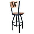 thumbnail image 2 of Holland Bar Stool  25 in. L038 - Black Wrinkle Washington Swivel Bar Stool with Laser Engraved Back, 2 of 3