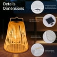 thumbnail image 4 of Solar Garden Lanterns Decorative Flameless Waterproof with Edison Bulb for Wedding, Patio, Tabletop (White), 4 of 8