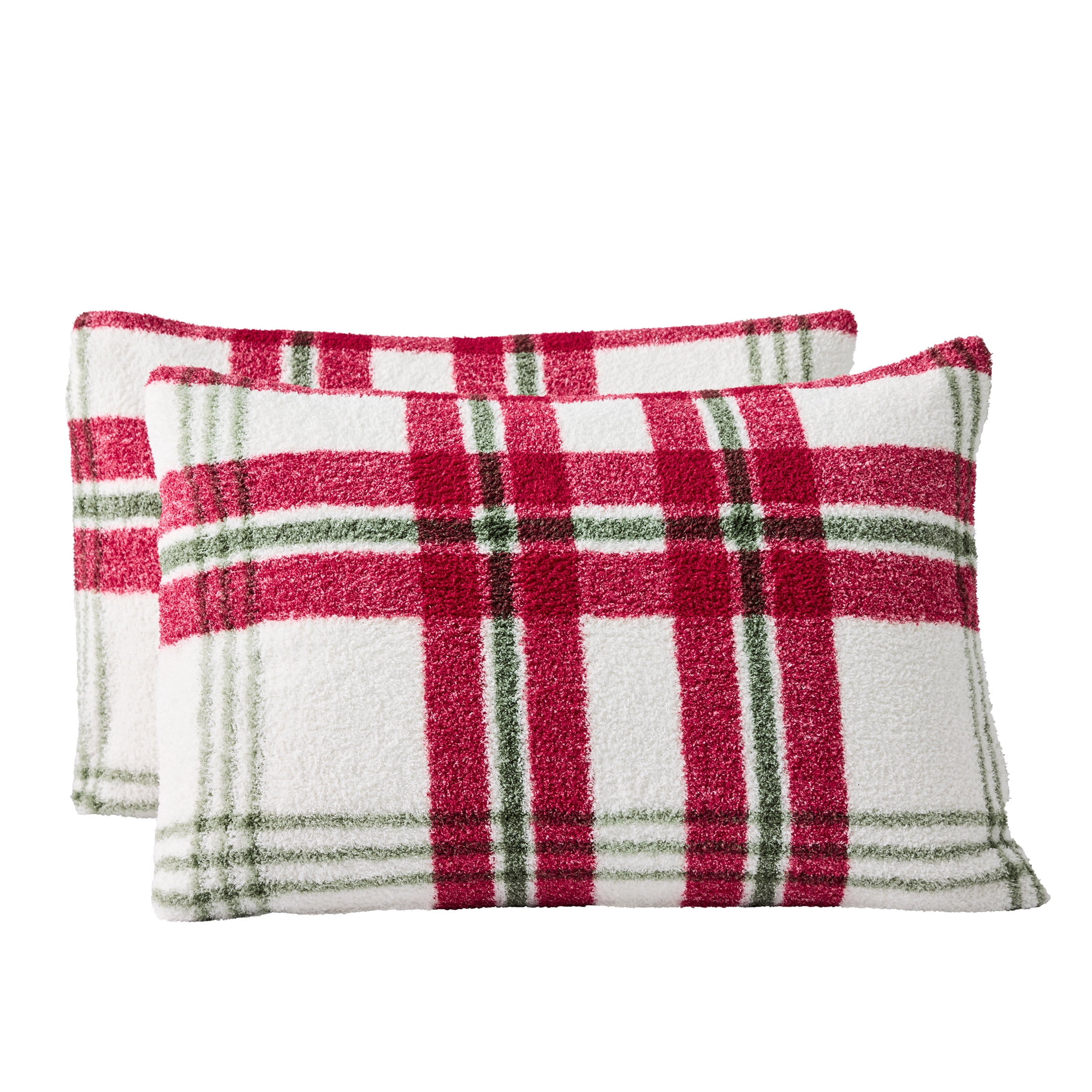 Better Homes & Gardens, King, Comforter Set with Shams - Soft and Cozy, Red and Green Holiday Plaid