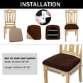 thumbnail image 4 of Unique Bargains 4Pcs Velvet Dinning Chair Seat Cover Elastic Stretchable Slipcovers Coffee Color, 4 of 8