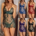 thumbnail image 2 of Camisón De Encaje De Moda Para Mujeres Pijamas Sexy Tirantes Sin Mangaspangjing, 2 of 4