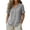 Gray&27V0413, variant on S-5XL Striped Cotton Linen Shirts for Women Roll Up V Neck Henley Womens Top Short Sleeve Plus Size Summer Beach Vacation Women's Tunic Top XXXL