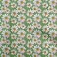 thumbnail image 1 of oneOone Cotton Jersey Green Fabric Floral Sewing Fabric By The Yard Printed Diy Clothing Sewing Supplies 58 Inch Wide, 1 of 5