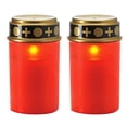 thumbnail image 3 of 2Pcs Outdoor Cemetery Ritual Waterproof Candle Lamp Solar Powered Eletric Light, 3 of 4