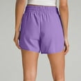 thumbnail image 5 of Athletic Shorts Women Knit Waistband Workout Running Above Knee Shorts Purple XL, 5 of 7