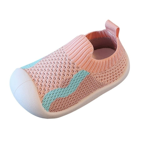 

QYZEU Toddler Slippers With Grippers Pump Boys Girls Boys Kids Leisure Shoes Mesh Soft Bottom Breathable Slip On Sport Shoes Socks Shoes
