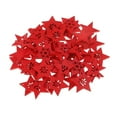 thumbnail image 1 of 50 Flocons de Neige en Bois Décoration Embellissement SCRAPBOOK - Rouge, Rouge, 30mm 50 Pcs Étoile Rouge, 1 of 7