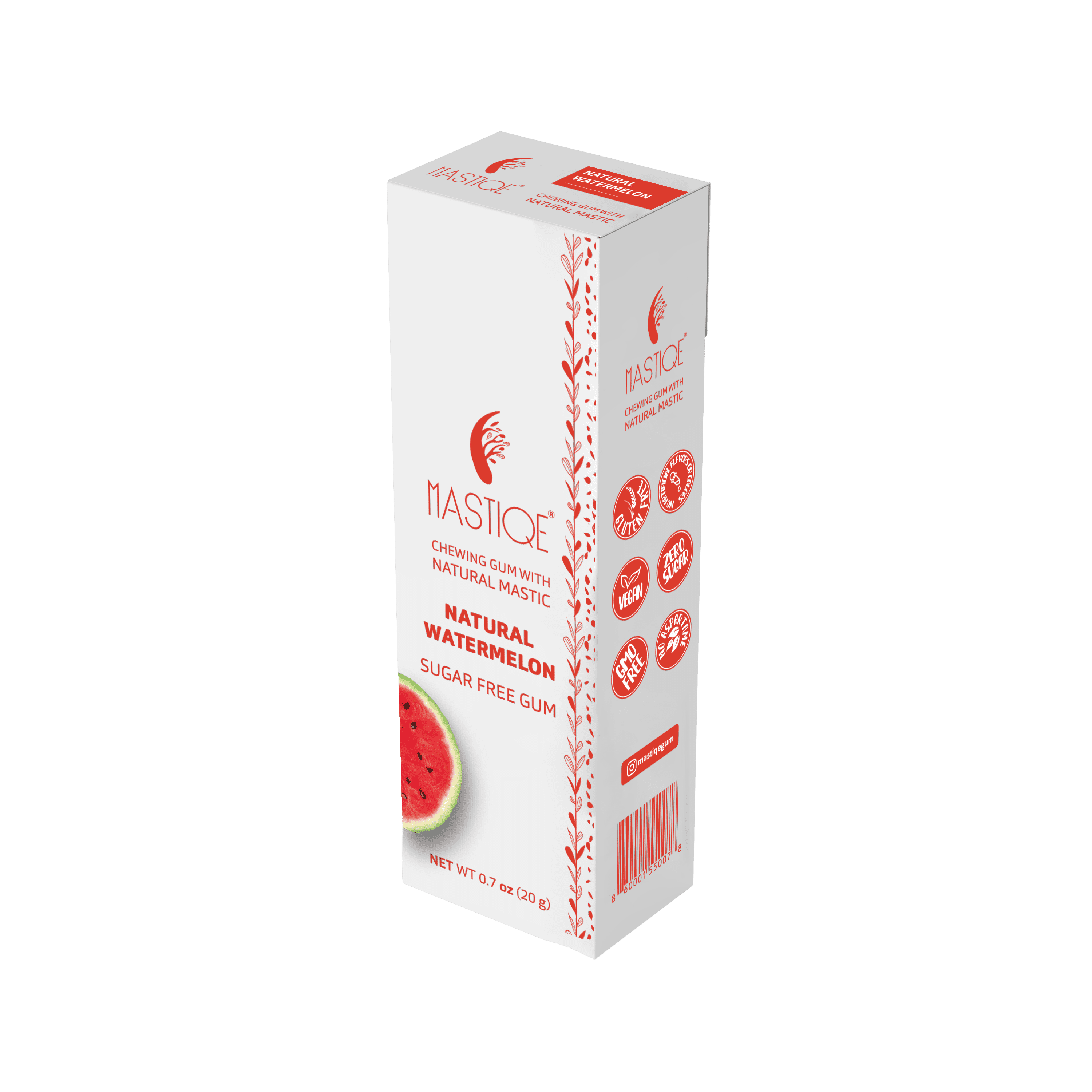 Mastiqe Sugar Free Chewing Gum with Natural Mastic -Watermelon