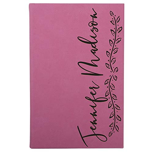 Handmade in USA 6x8 Prayer Gratitude or Pregnancy Journal Lined Leather Writing Journal Notebook forGirls Women & Teens Large Blush Pink Diary 