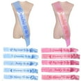 thumbnail image 2 of Ruanlalo Baby Shower Sash Party Decoration Mom To Be/Grandma/Auntie/Nanny/Big Sister Pink Aunty To Be, 2 of 6
