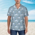 thumbnail image 4 of Fotbe Turtle Hawaiian Shirt for Men Unisex Summer Beach Casual Short Sleeve Cotton Linen Button Down Shirts-XX-Large, 4 of 9