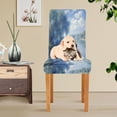 thumbnail image 4 of Yayeee 2 Pack Dining Chair Covers Stretch Parson Chairs Slipcovers Seat Protector, Plants and River, 4 of 6
