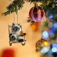 thumbnail image 5 of Cat Christmas Tree Ornaments 2D Printed Small Kitten Hanging Pendants with Rope Acrylic Cute Xmas Decorations for Cat Lovers Gifts Car Backpacks Holiday Party Decor (B), 5 of 6
