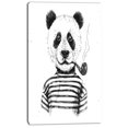 thumbnail image 2 of Pandas Hipster Noir et Blanc - Impression sur Toile d'Art Animalier, 2 of 3