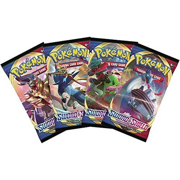 Espada y escudo DE Pokemon Lote DE Paquete DE refuerzo 4 Pokemon