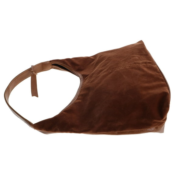 OUNONA Pu Leather Bags Retro Suede Shoulder Bag Retro Tote Bag Decorative Handbag Pu Leather Clutch Purse Large Capacity Brown Tote Bag