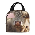 thumbnail image 1 of Easygdp Adorable Flower Field Cow Bolsa Térmica Premium - Tela Oxford Impermeable, Gran Capacidad, Bolsillo Frontal, Unisex para Trabajo, Escuela, Actividades al Aire Libre y Picnics, 1 of 8