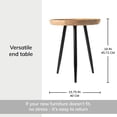 thumbnail image 4 of MH London Dilan Solid Mango Wood End Table 18 Inch Round Tray Top Natural, 4 of 9