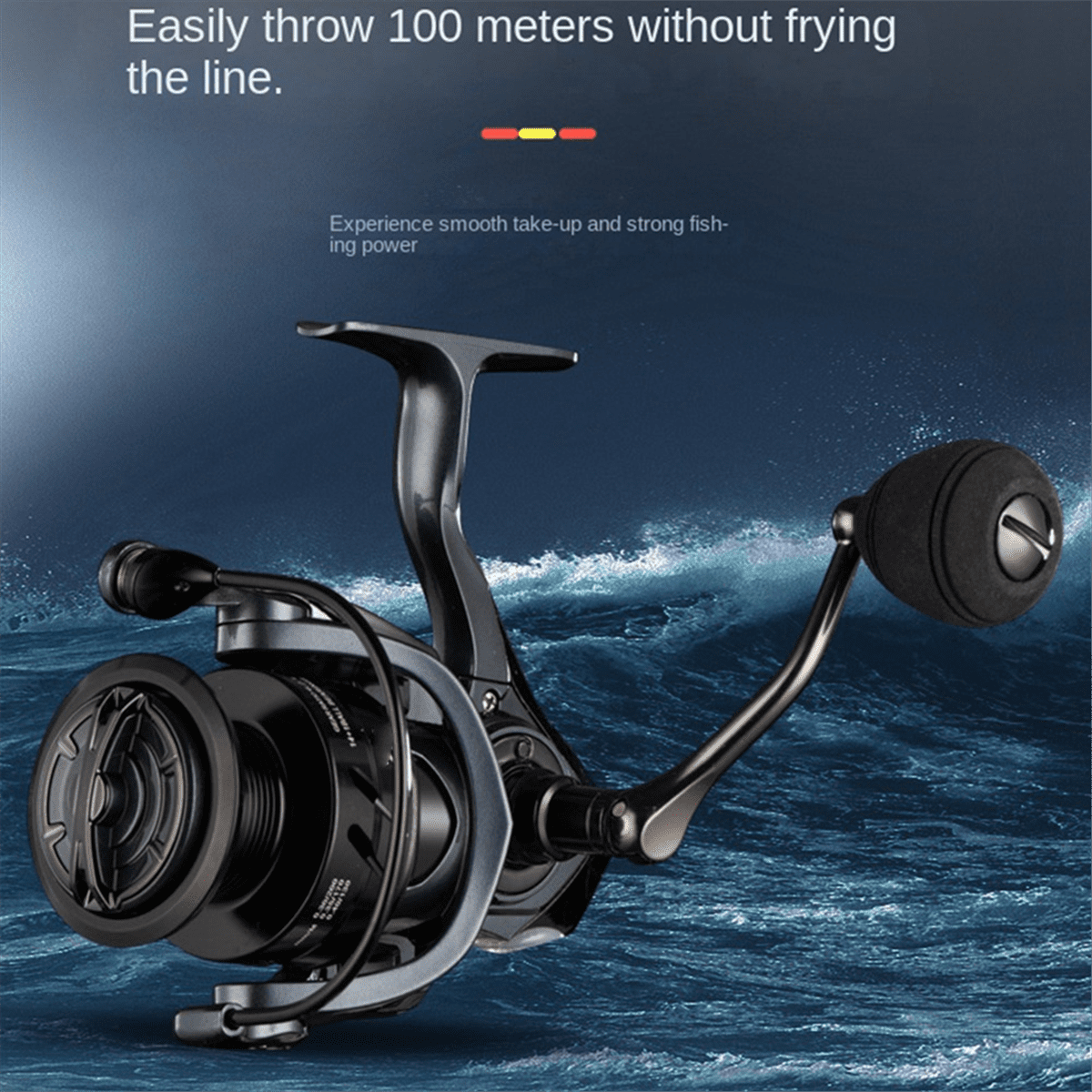 Fishing Reel, High Speed Ratio 6.2:1, Casting Reel, Spinnings Reel KAM3000 Shallow Cup