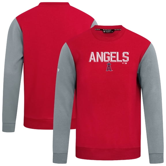 Men's Levelwear Red Los Angeles Angels Throwback Ultimate Carve Sweatshirt