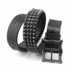 thumbnail image 1 of Men Genuine Leather Belt Spike Rivet Studded Fashion Punk Hop Waistband Cowhide Leather Belt Unisex Jeans Accessories, 1 of 5