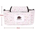 thumbnail image 4 of Bolsa organizadora universal de nailon JanHm para cochecito de bebé gran capacidad flor rosa, 4 of 5