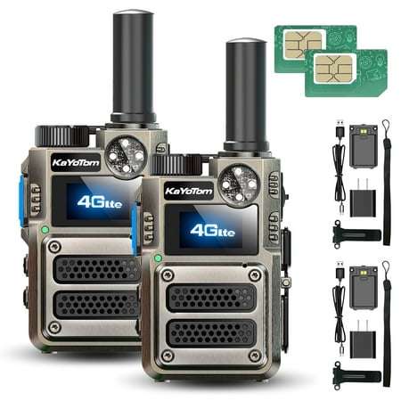 Kayotom Walkie Talkie Two-Way Radio with LED Display, 2 Pcs