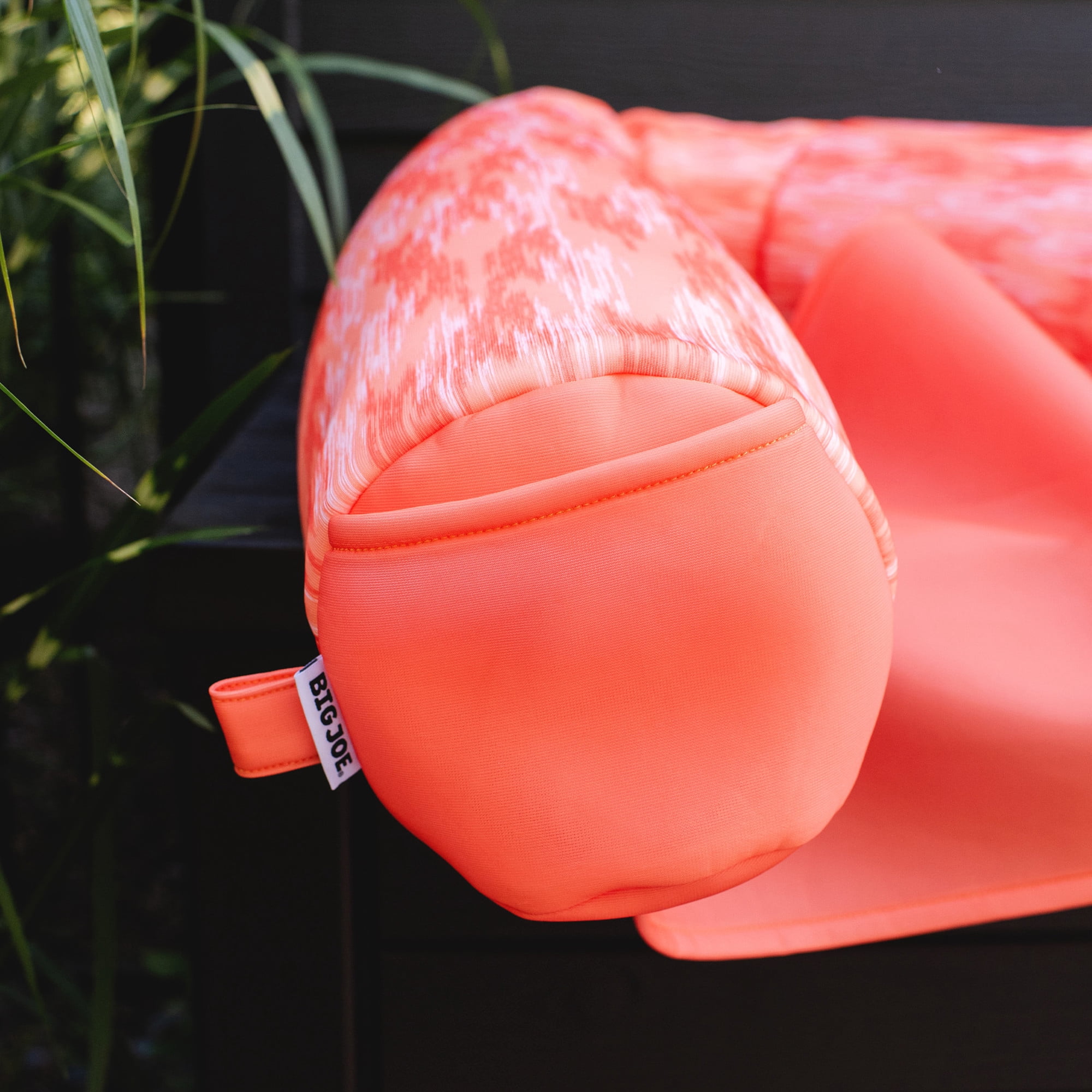 Big Joe Noodle Sling XL Pool Float, Peach Glow, Doubled-Sided Mesh, Quick Draining Fabric, No Inflation Needed