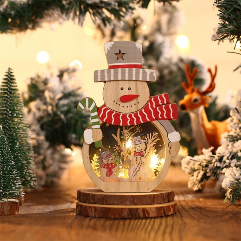 BVB Christmas items GIFT ITEM LED Candle Christmas Tree Decorations Santa Set 